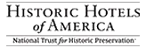 I can describe it: a logo reading &ldquo;Historic Hotels of America&rdquo; with a small subtitle &ldquo;National Trust for Historic Preservation&rdquo; beneath. It&rsquo;s a black-and-white banner. logo on footer section.